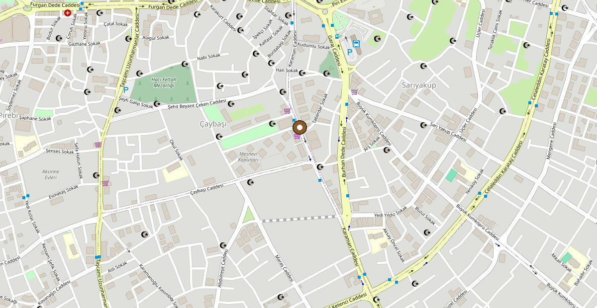Şahika Sedir Halı Perde konum haritası — Çaybaşı Mah. Karaman Cad. No:58/B, Meram / Konya